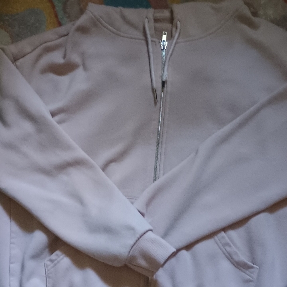 Light Pink Zip-Up Hoodie